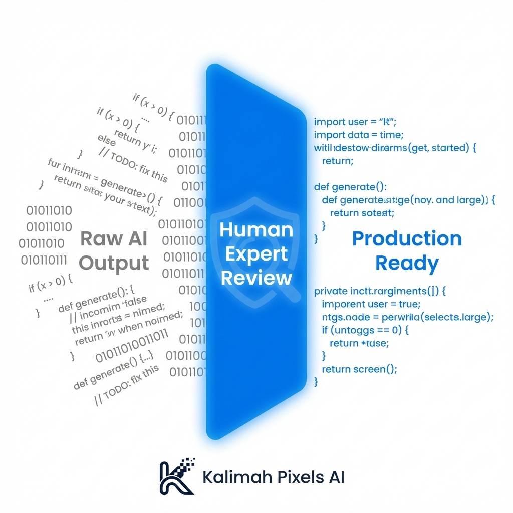 هل الكود الذي يكتبه الذكاء الاصطناعي آمن؟ دور الرقابة البشرية في نموذجنا