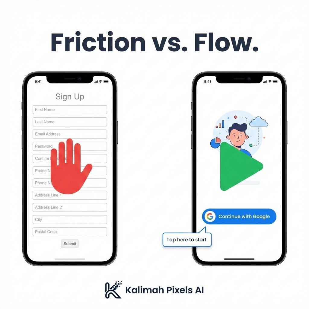 مشكلة "الغرفة الفارغة": كيف يقتل التسجيل المعقد تطبيقك في 60 ثانية؟
