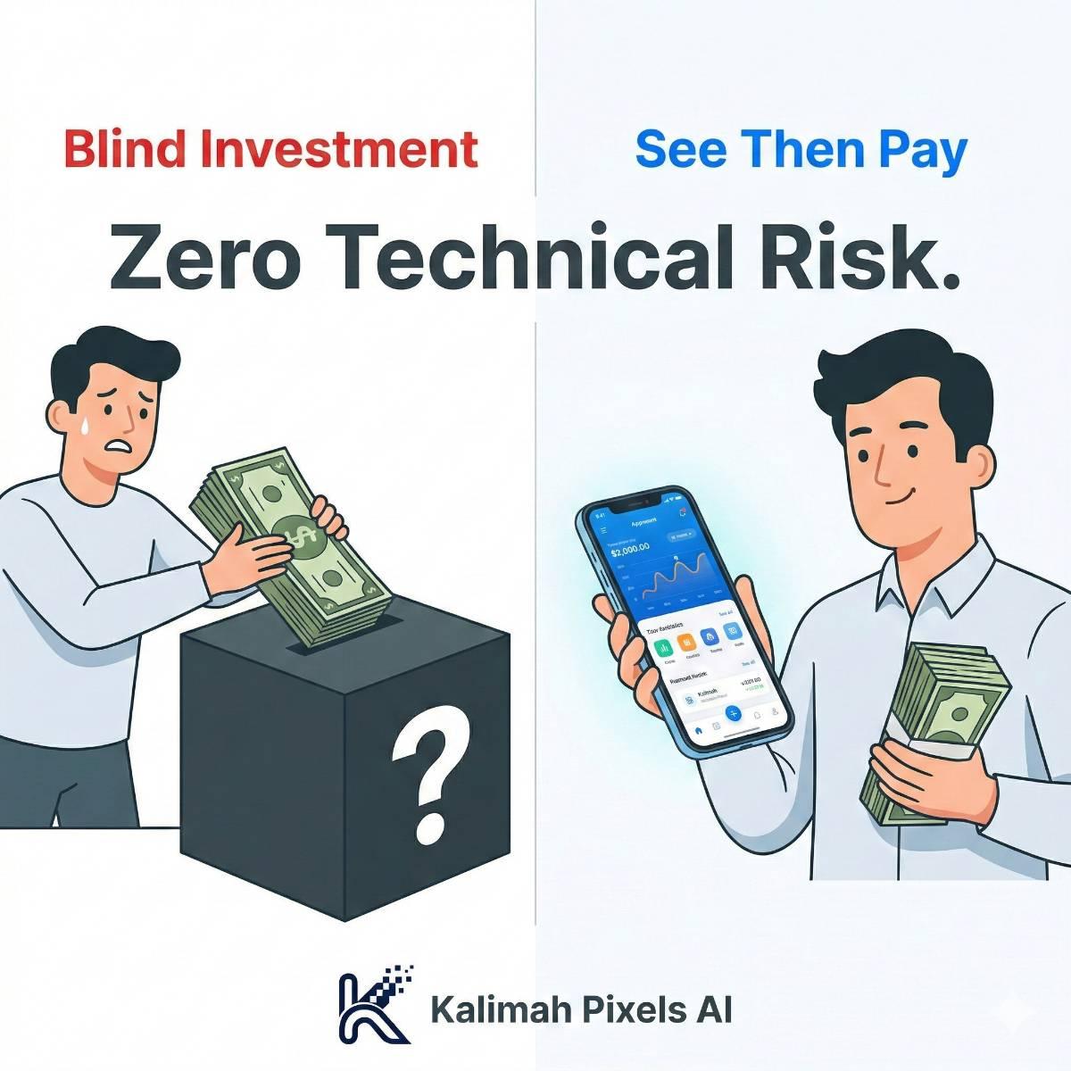 The End of the Blind Down Payment: How Our "See Then Pay" Model Eliminates Founder Risk